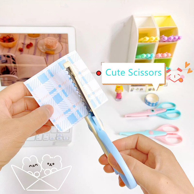 Mini Handicraft Art Scissors Kawaii Scrapbook Scissors for Students Handwork Stationery Scissors Levert Diy Journal