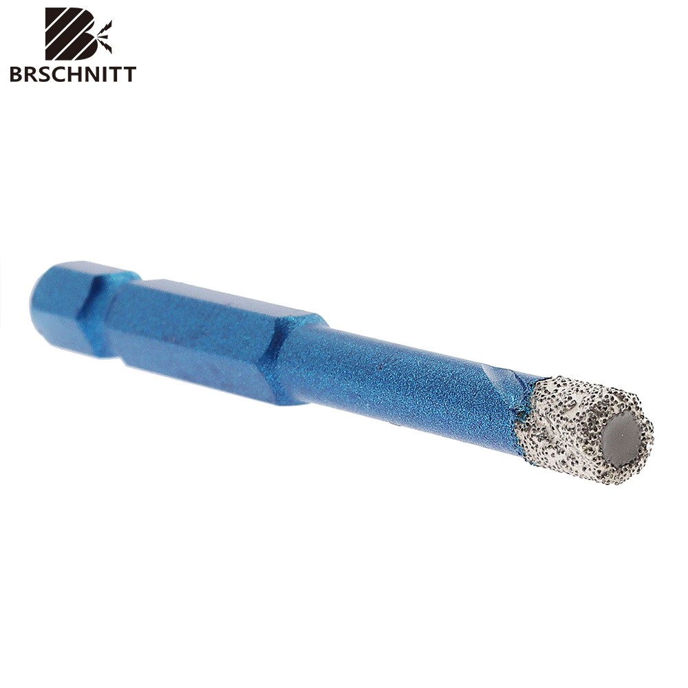 BRSCHNITT Drill Diamond Drills Quick-Fit Shank Tile Cutter Hole Drill for Granite Marble Masonry Cross Hole Opener