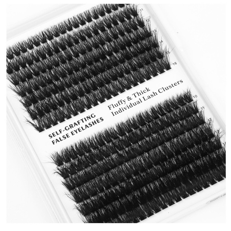 60D/80D DIY Cluster Eyelash Mix Length Segmented Eyelashes Extension Kit Individual Lashes Soft Natural False Eyelashes