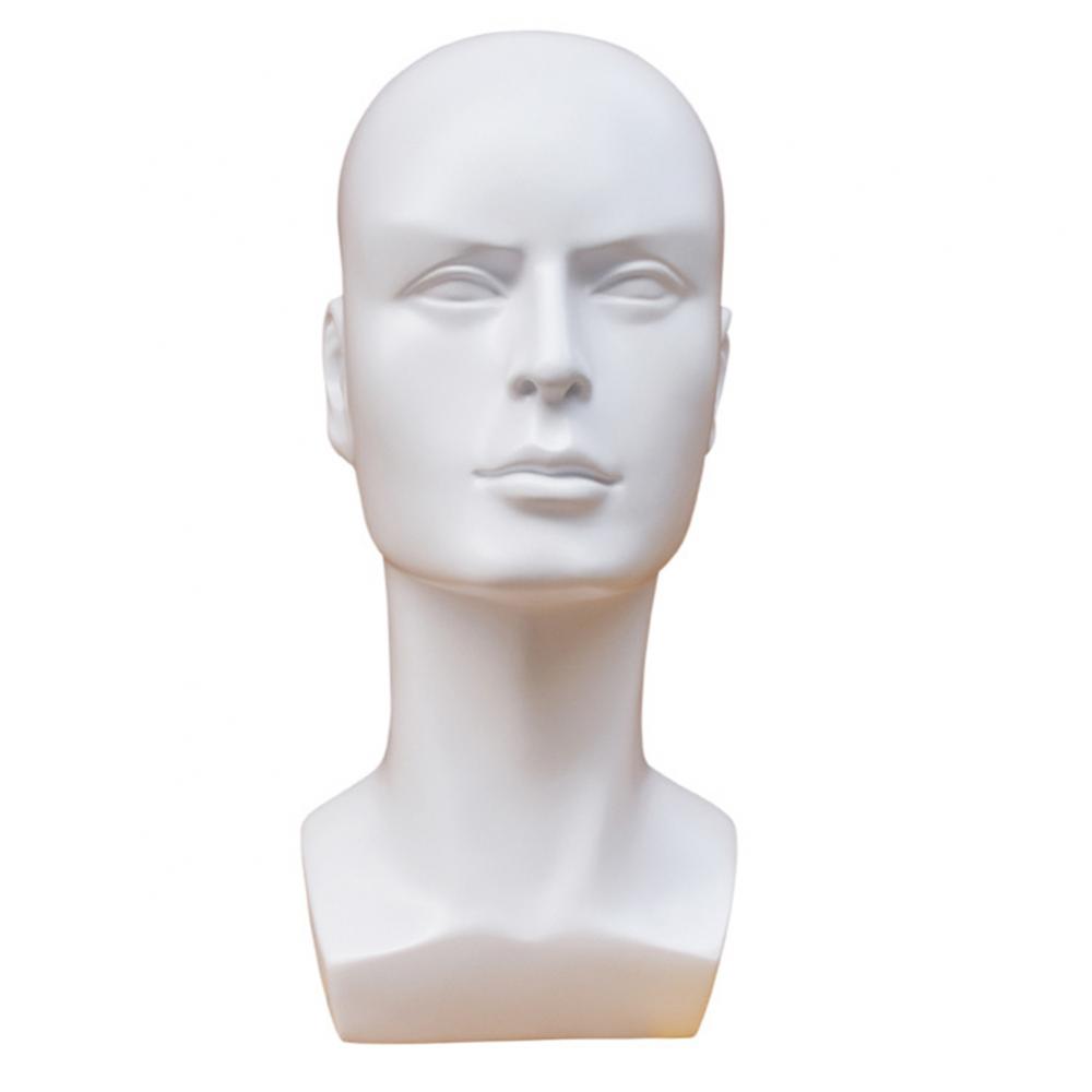 Modèle de tête de mannequin en plastique Black blanc multi-usage masque de masque de masque.
