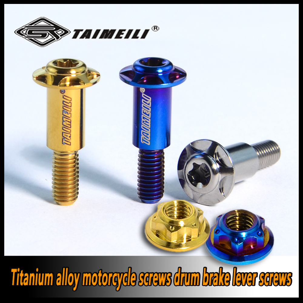 TAIMEILI Titanium alloy pedal motorcycle drum brake horn screw drum brake screw