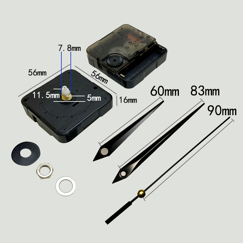 Sweep Silent Quartz Movement 5mm Screw Axis Length Plastic Mechanism With 6796# Hands Clock Accessory DIY Kits