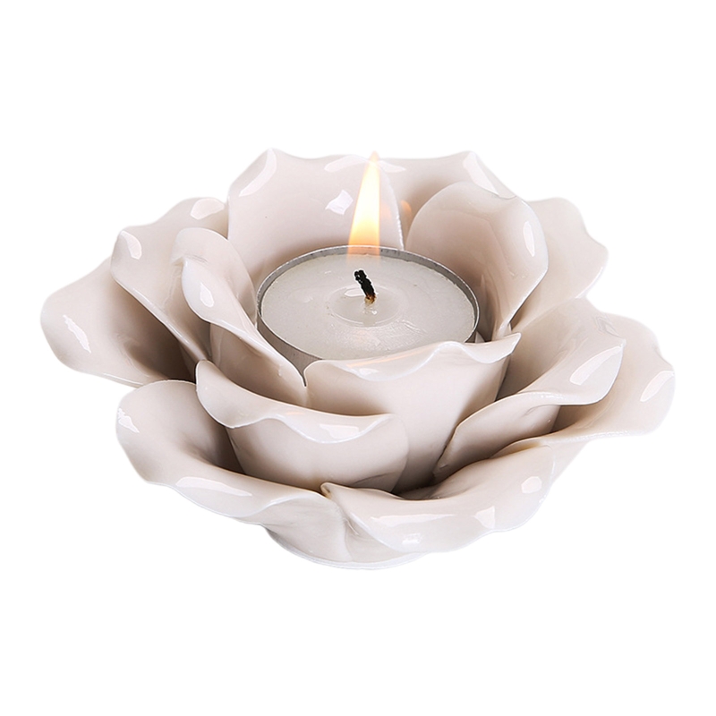 Flower Holder Ceramic Tea Light Holders Candlestick Stand Table Decor for Home Wedding Dining Table Dropshipping