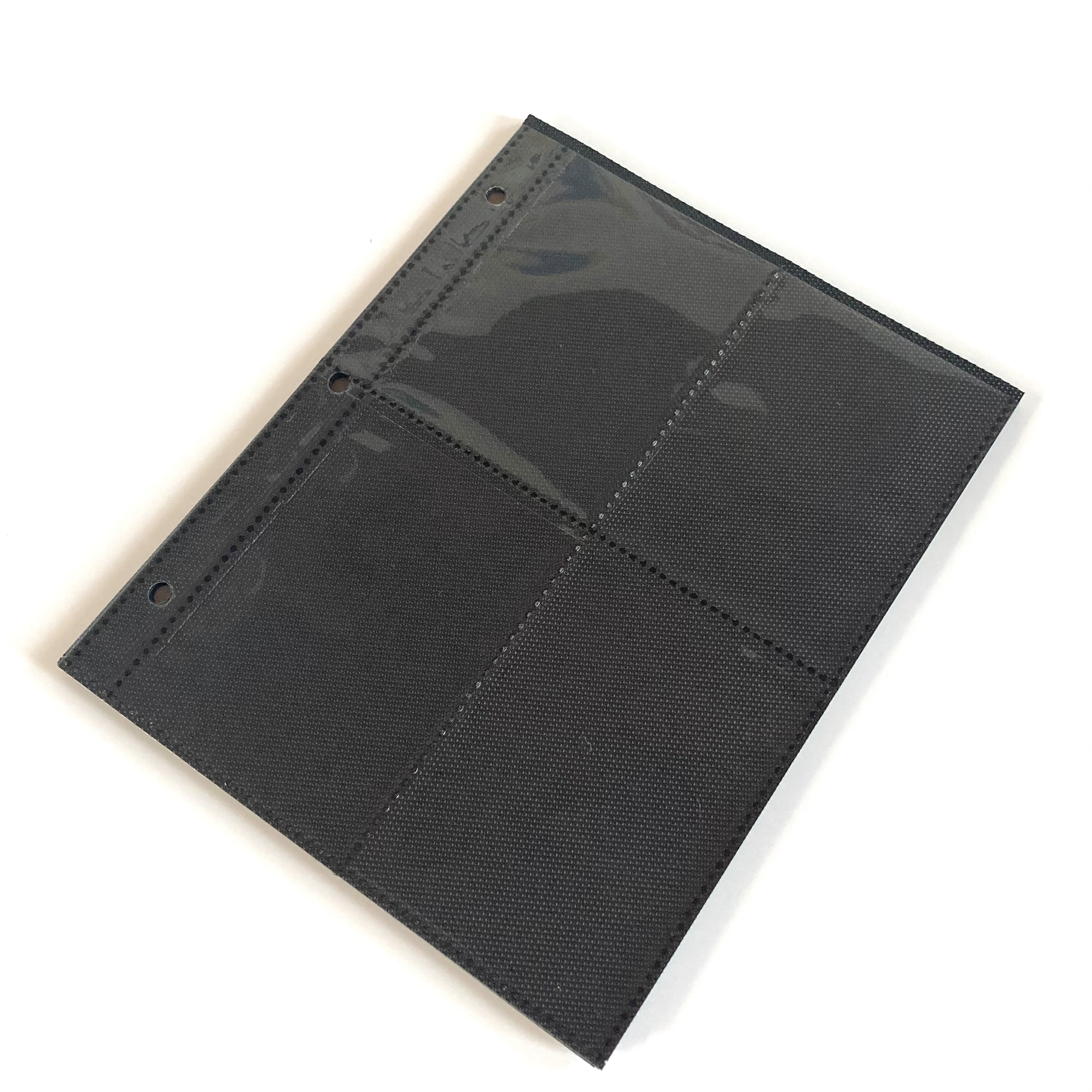 A5 3 RING BINDER Black Pages Refill 4 Pocket Sleeves Dubbelsidig Kpop Photocards Album Trading Cards Toploader ärmar Polaroid