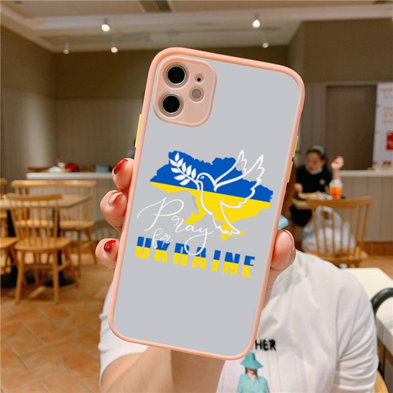 Новый шаблон с шаблоном флага Украины для печати телефона для iPhone X XS 7 8 плюс 11 12 13 14 Pro Max 13Mini Treasure Matte Case