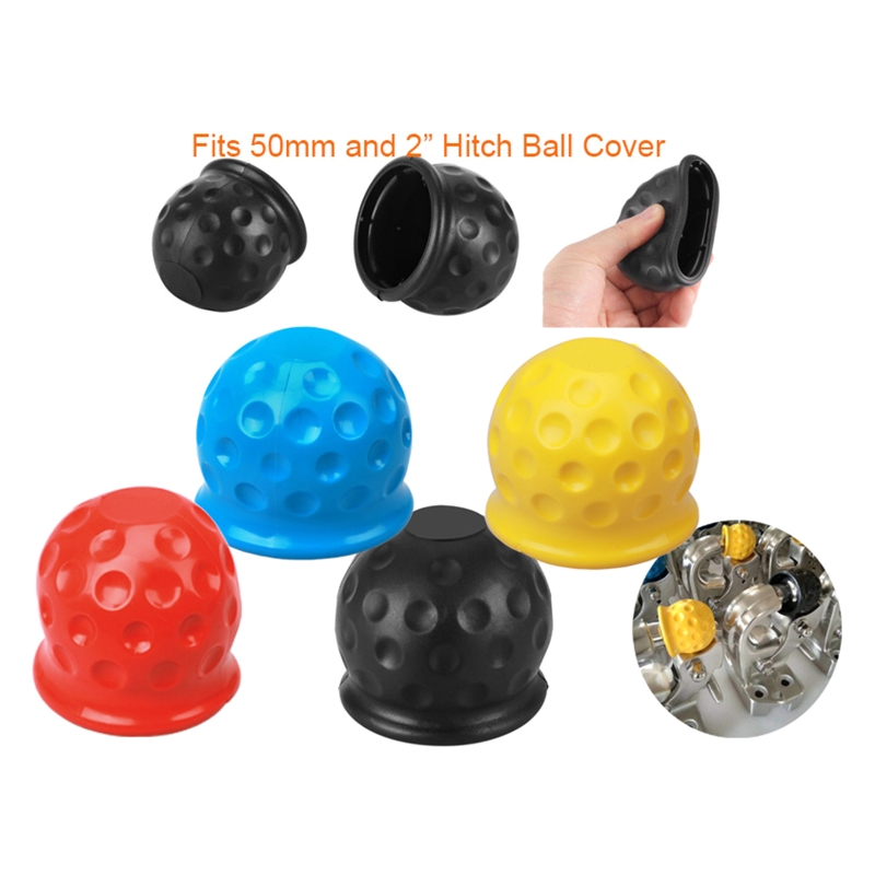 Universal 50mm Tow Bar Ball Cover Cap Truck Trailer Ball Cover Tow Bar Cap Hitch Trailer Towball Protect Car Accessories