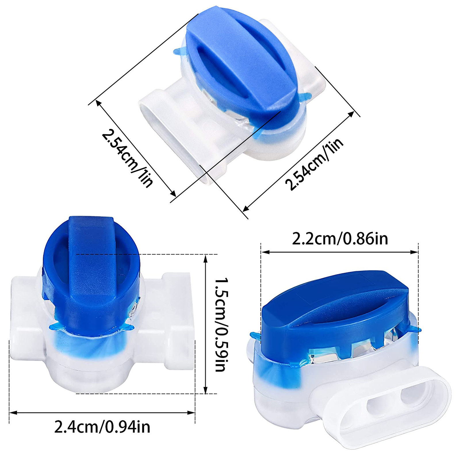 Conector de cabo preenchido com resina 20x 314 conector de fio para automóveis de grama de robô husqvarna gardena terminais elétricos rápidos