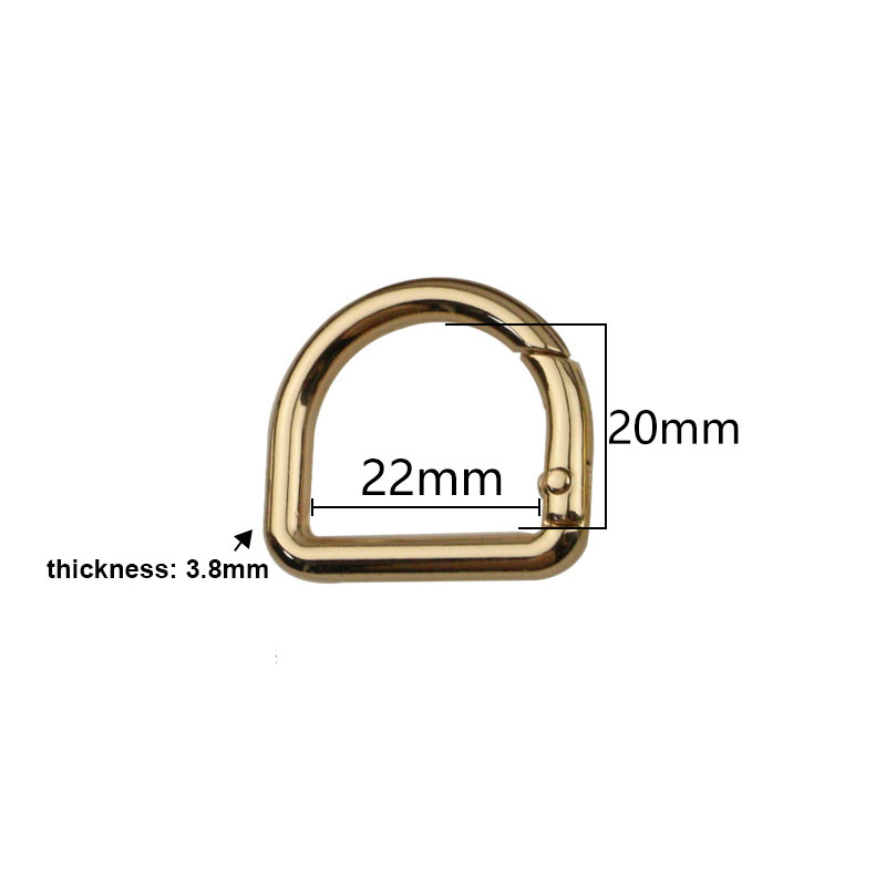 Metal D Ring Snap Crochet Spring Gate Trigger Clasps Clips For DIY Cuir Craft Celt Battle Boulot de sangle Hooks