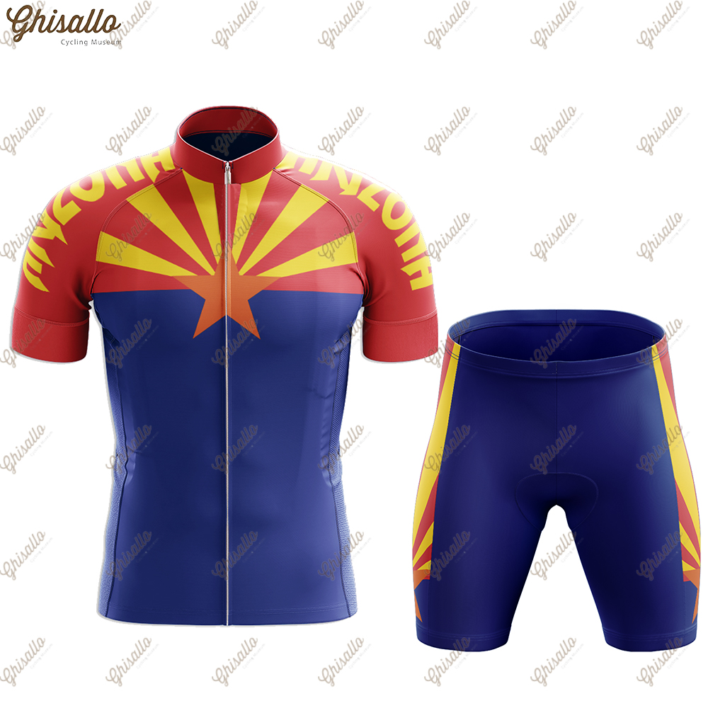 Jersey de ciclismo do Arizona está preparada para homens, equipamentos de bicicleta de estrada, camisa de ciclismo, roupas, shorts, ladeira abaixo, roupas secas rápidas, aeróbica