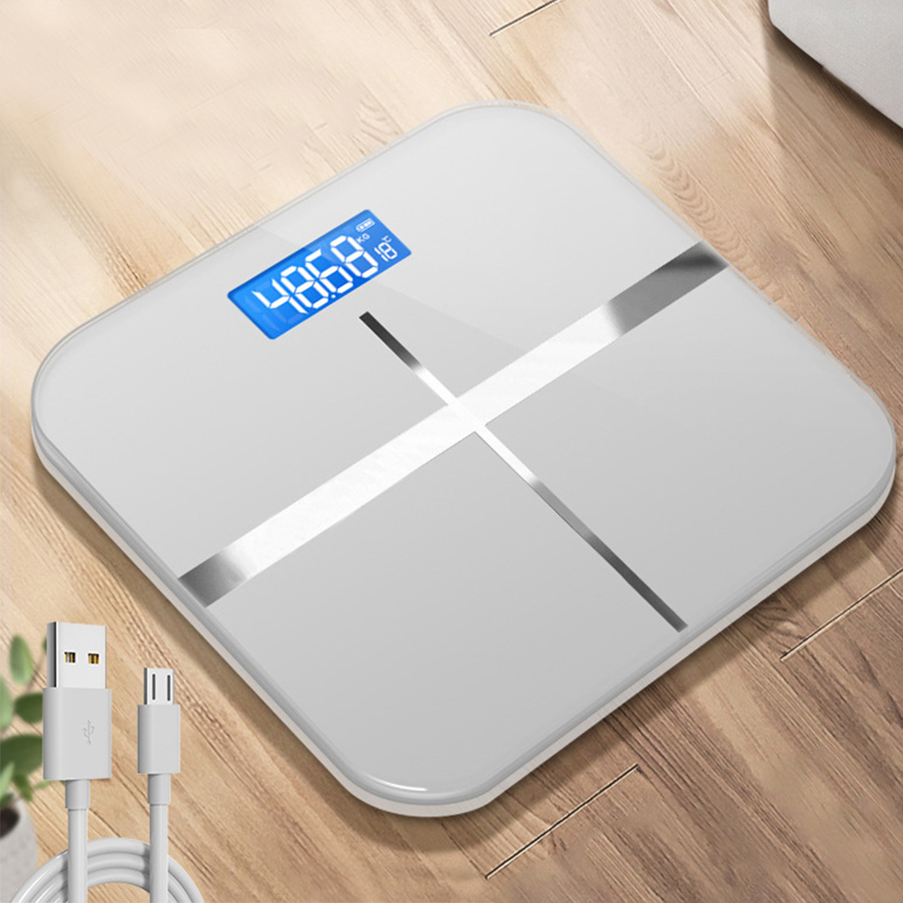 Escalas humanas Escala de peso eletrônico Charging USB/exibição de bateria HD Display Smart Weight Scale Home Office Electronic Scale