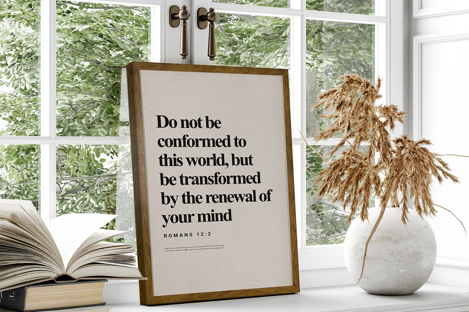 Romans 12:2 Bible Verse Canvas Painting Modern Bible Scripture Wall Art Christian Faith Prints Poster Jesus Canvas Art Poster