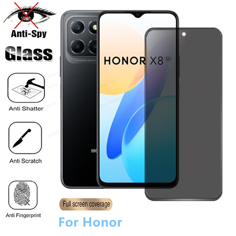 Anti Spy Screen Protector för Honor X8 X7 X9 50SE 9 Lite 9A 9C 9I 9X 10 Lite 10i 20 Lite Pro 20S 8X 8A Privacy Hempered Glass