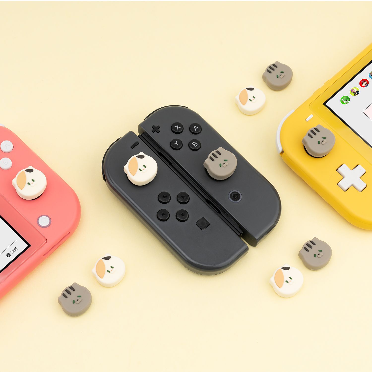 Silikon Ghost Thumb Stick Grips för Nintendo Switch OLED THUMB GRIP CAPS Switch Lite Joystick Cover Caps Protective Cover