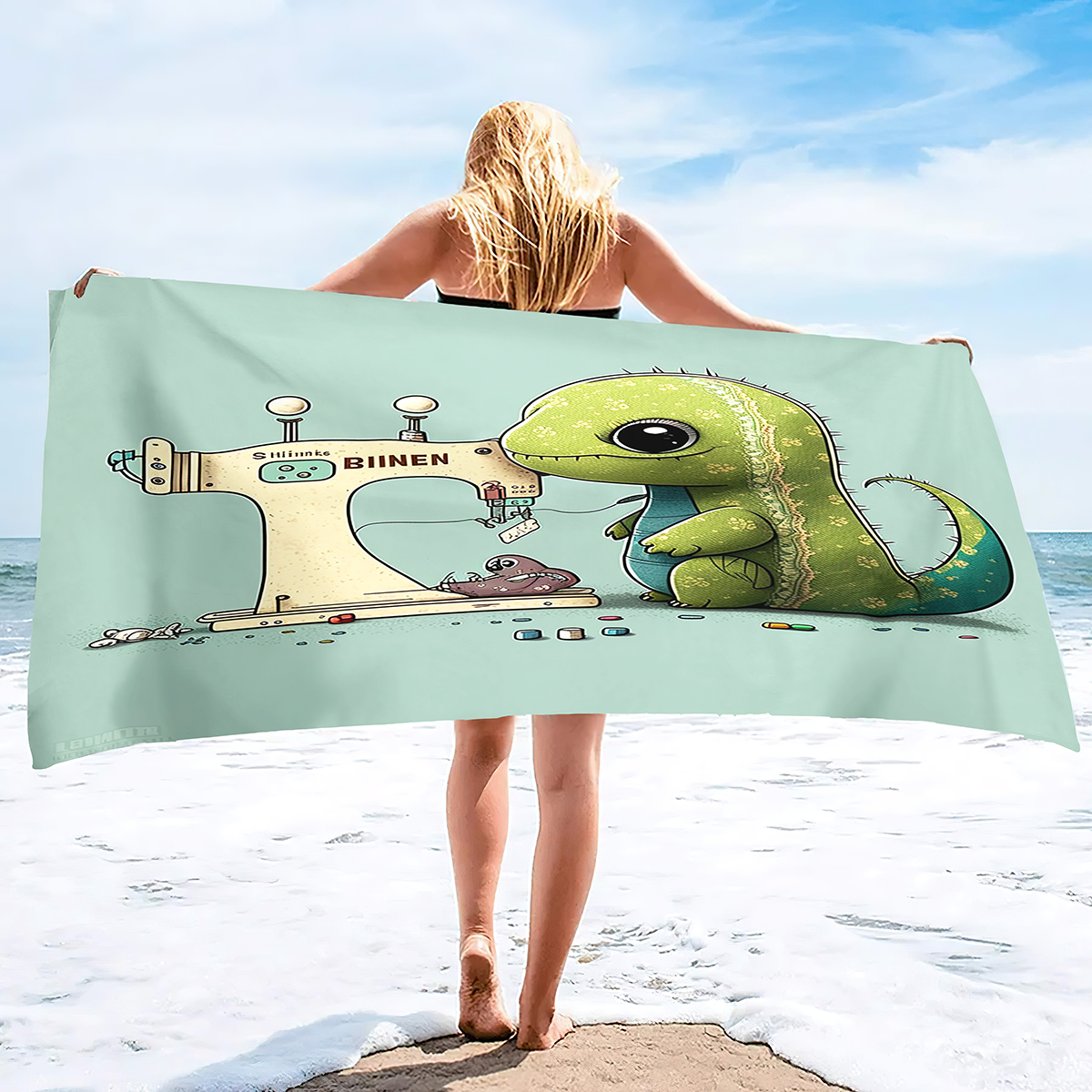 Strandhandduk för flickor Boys, Microfiber Bath Swim Shower Handduk för barn, snabb torr och sandfri lätt lätt dinosaurie -filthandduk