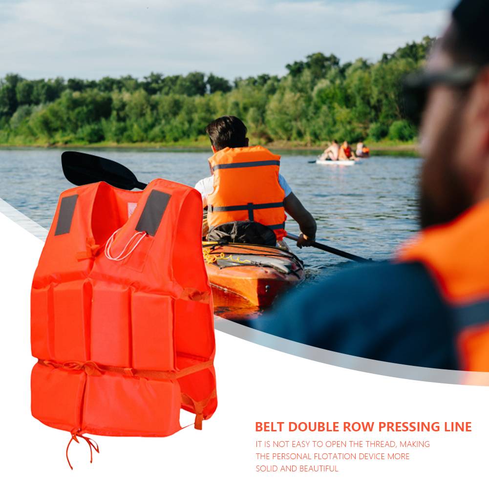 1-5 pezzi di salvataggio arancione di salvataggio per bambini di salvataggio per bambini adulto giubbotto per la pila di pesca da pesca gonfiabile per nuotare alla deriva