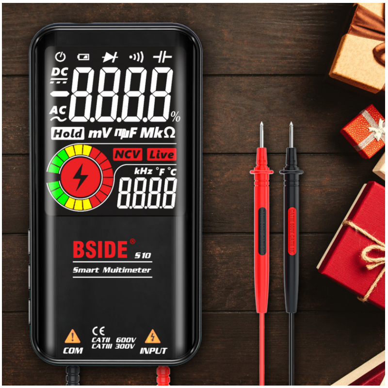 Digital Multimeter Bside A10 S11 S20 Profesional Multimetro Smart DC AC Spänningskondensitor Ohm Diode NCV Hz EMF -testdetektor