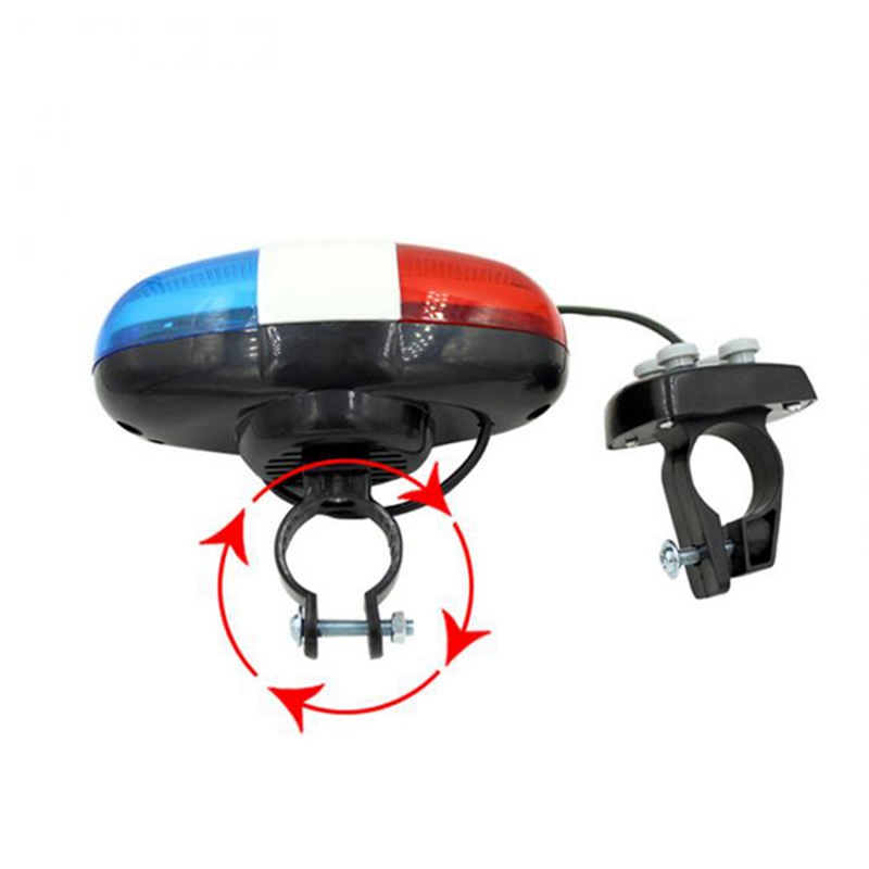 3x Bicycle Bell 6 LED 4 Tone Horn LED Light Electronic Siren Bicycle Bells for Kids Bike Accessories