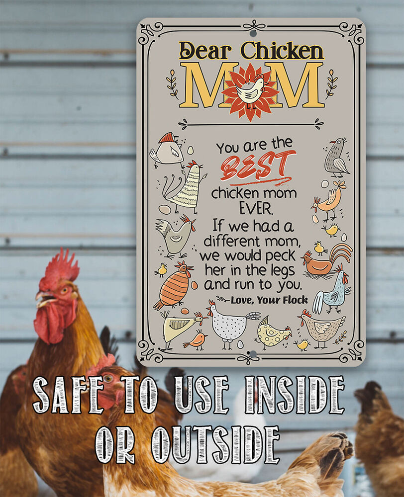 Chicken Coop Sign-Dear Chicken Mom-Funny Chicken Coop Sign-8 