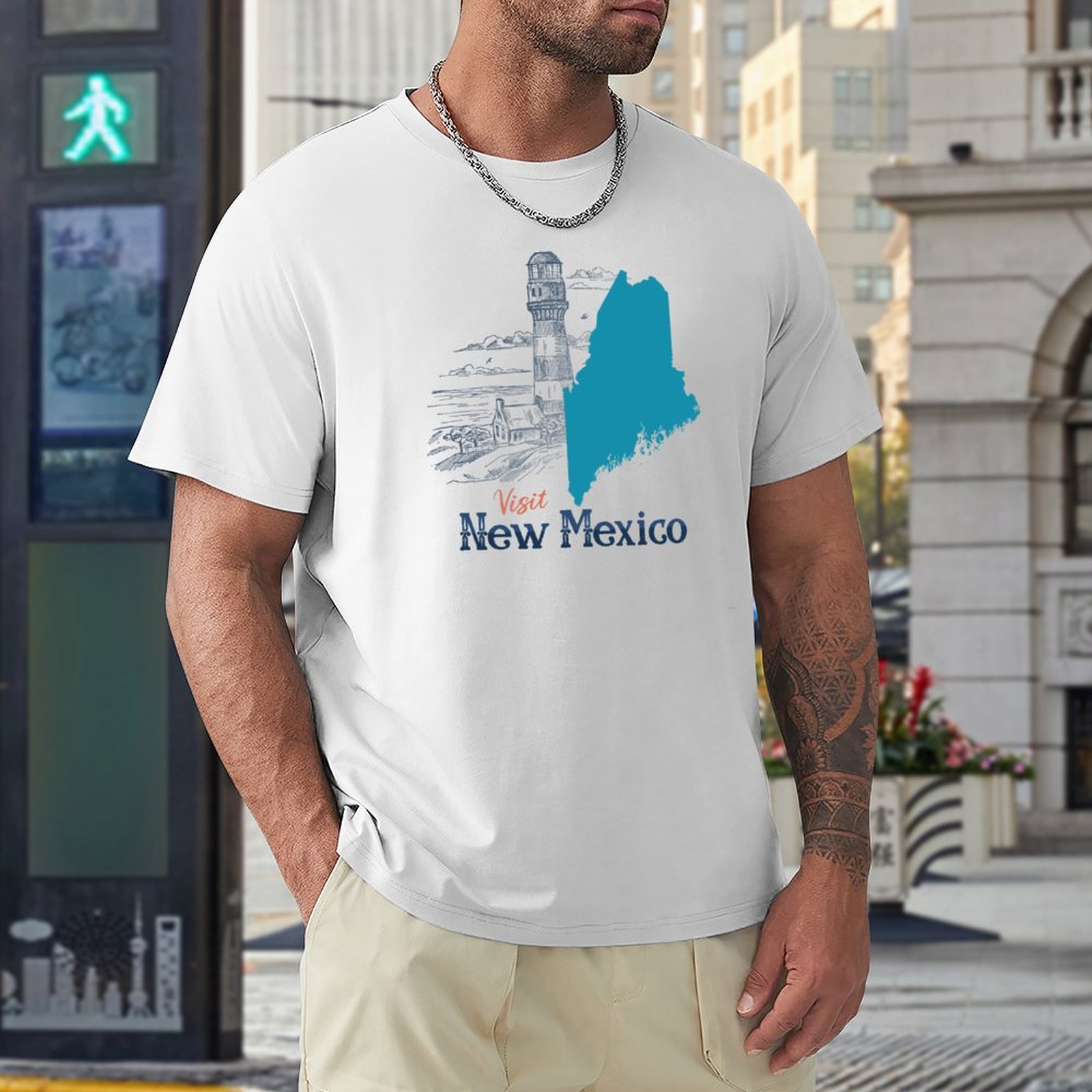 قم بزيارة نيو مكسيكو حالة خاطئة تي شيرت تي شيرت القميص السريع قميص قميص للرجال قميص تجريب