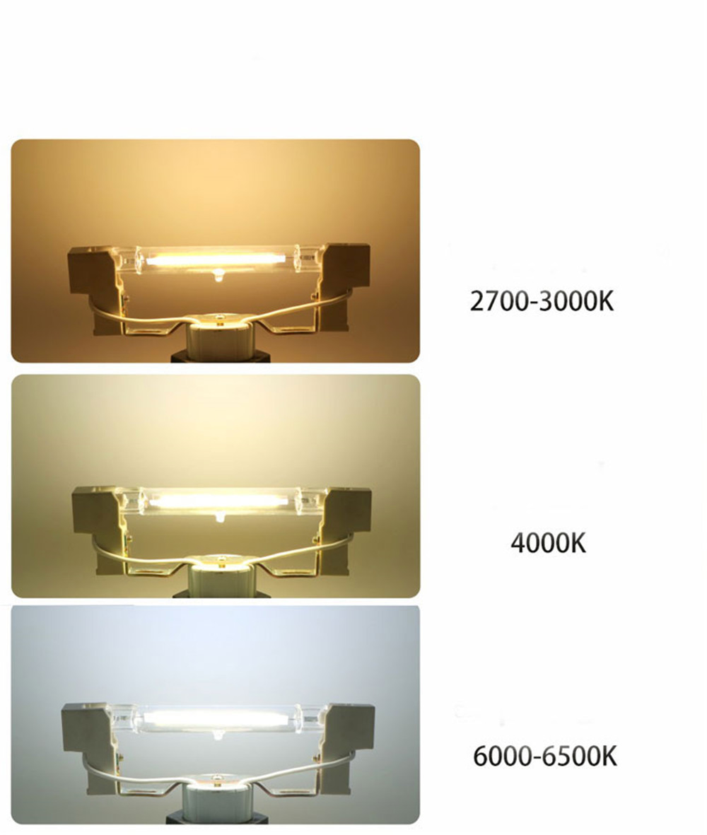 8W 10W 12W LED R7S COB TUBE BALBE 78MM 118MM AC220V 230V 240V Remplacer la lampe halogène J78