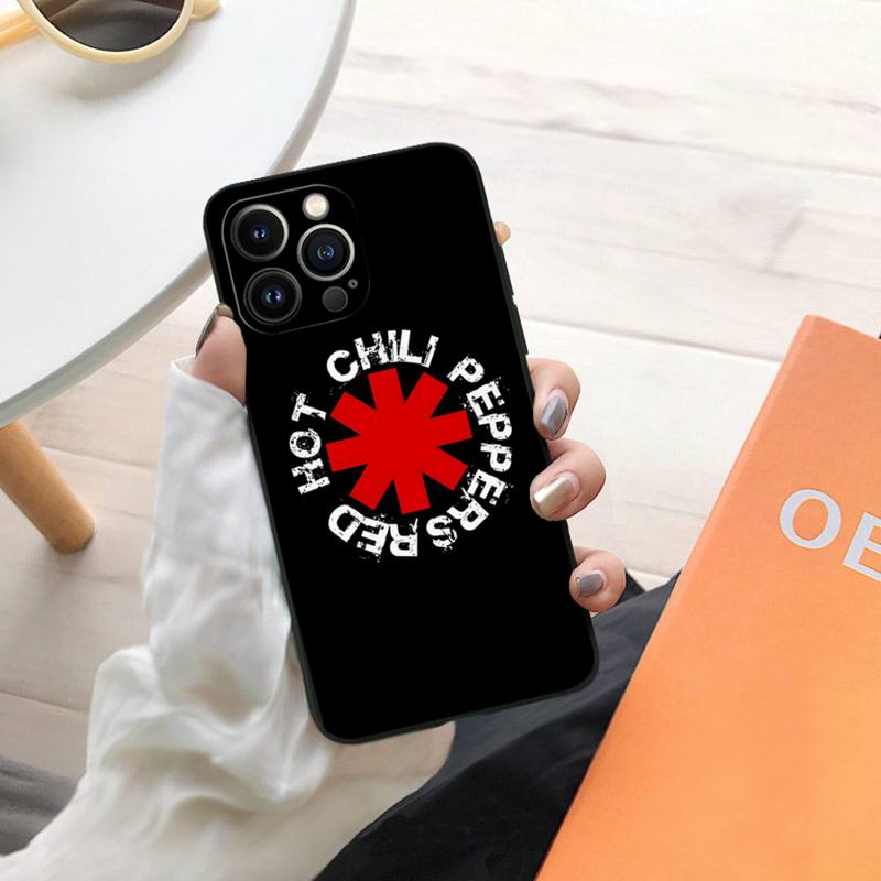 Red Hot Chili P-Peppers Telefoon hoesje voor iPhone 13 12 14 11 Pro Max Mini XS X XR 7 8 6 6s plus SE 2020 Zwart zachte siliconenhoes