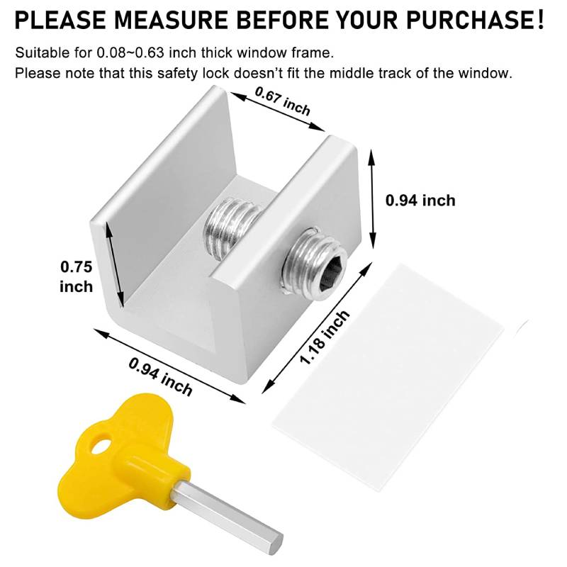 raam beveiligingslot slot kindveiligheid anti-diefstal deurstopper schuifdeur ramen restrictor huishoudelijke verbetering hardware