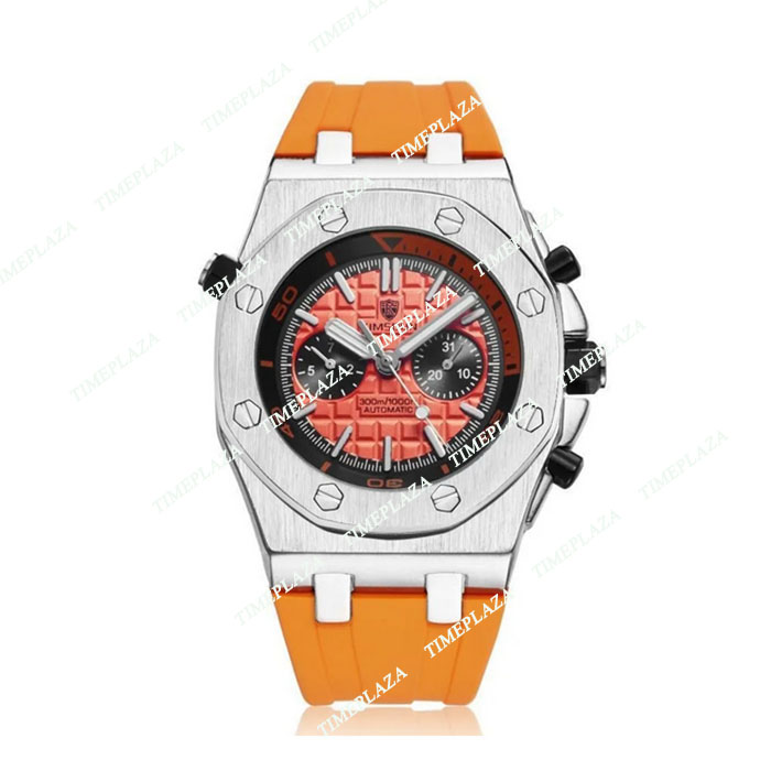 Kimsdun Luxury Men's Watch - Automatisk mekanisk, äkta gummiband, klassisk högkvalitativ tidstycke