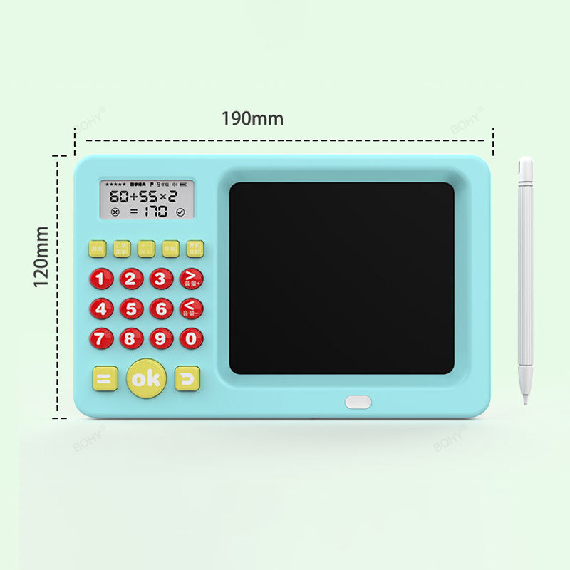 Machine de calculatrice USB Kids Tablets Dessin numériques Tablets de formation Arithmetics pour enfants Test de mathématiques GAMETOY