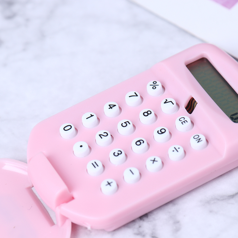 Portable Calculator Pocket Size Creative Keychain Calculator Office Supplies Kawaii Mini Calculator Display Office Supplies