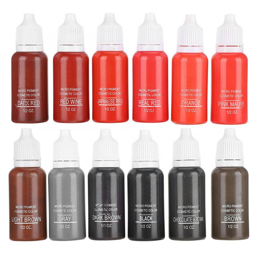 6/Mikroblading Tattoo Pigmment Brwi Lip Tattoo Ink Mikroblading Ink Permanent Makeup Mikroblading Tatoo Supplies 15 ml