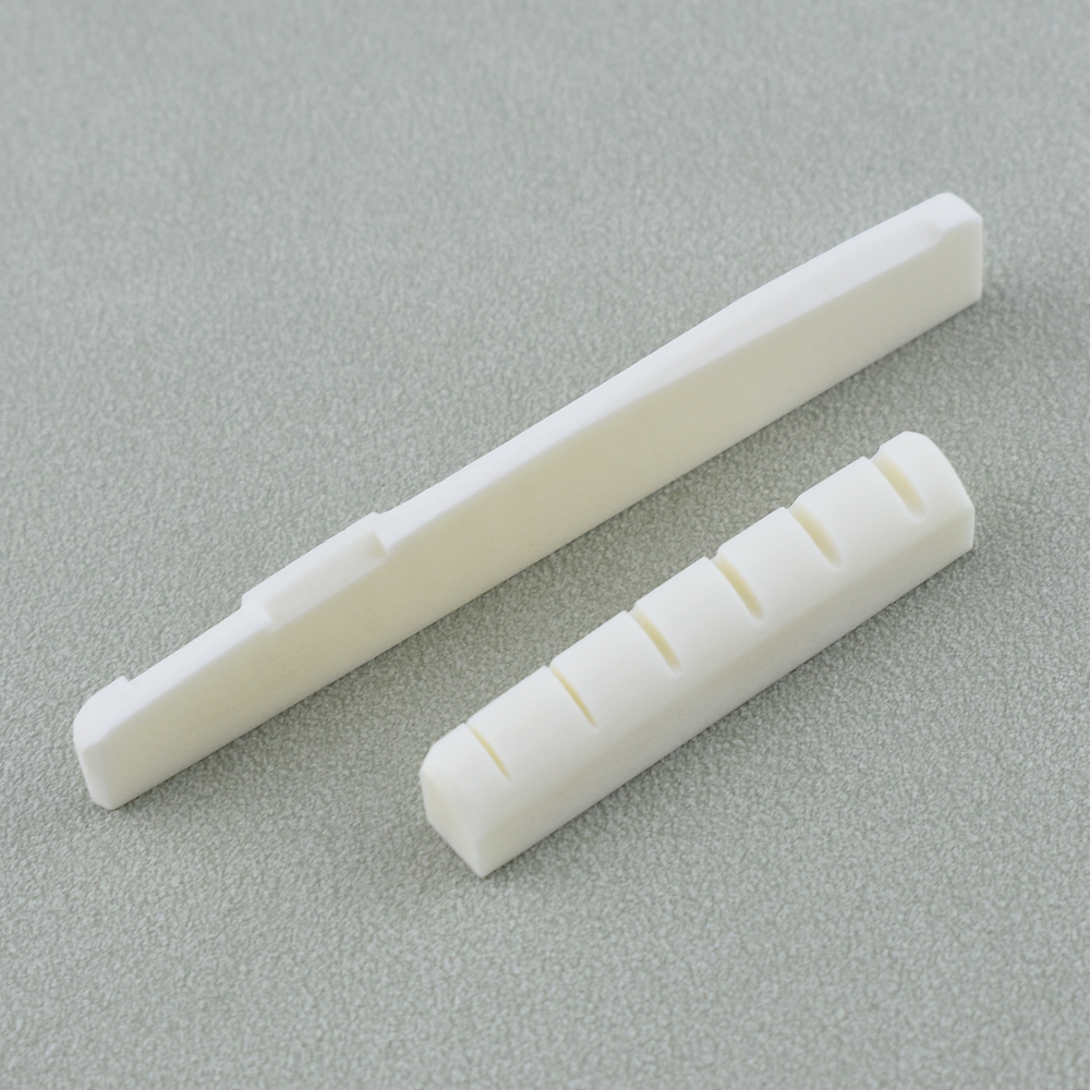 6 String Guitar Bone Nut and Bridge Saddle Made of Real Bone for acoustic/ electric guitar parts and accessories