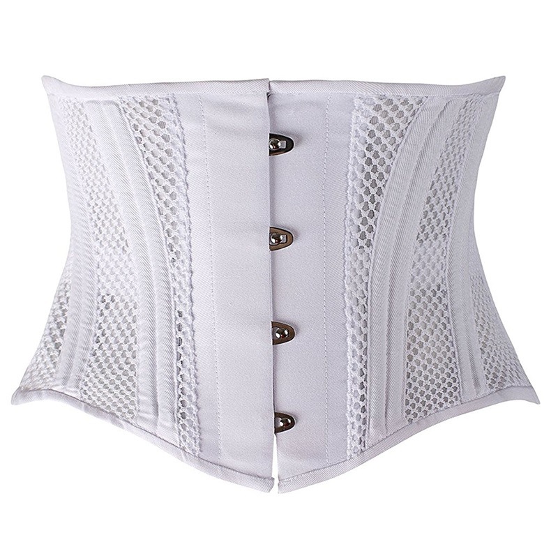 2 style xs-3xl dropship women firm Double Steel Bone Taist Clip post-partum Band abdominal court Long Fish Net Bandage Corset