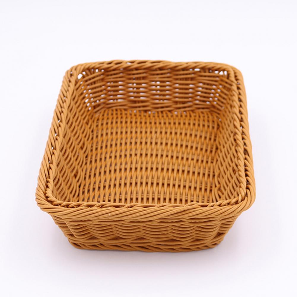 Cesto di stoccaggio fatto a mano versatile pentola di frutta cesto di stoccaggio rattan box rattan cestino rettangolare ecologico negozio