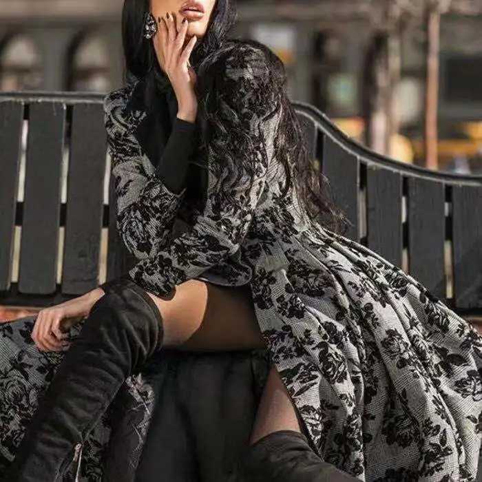 Robes sexy urbaines Robe de femmes automne manteau féminin d'hiver 2022 Femmes de la dentelle d'hiver