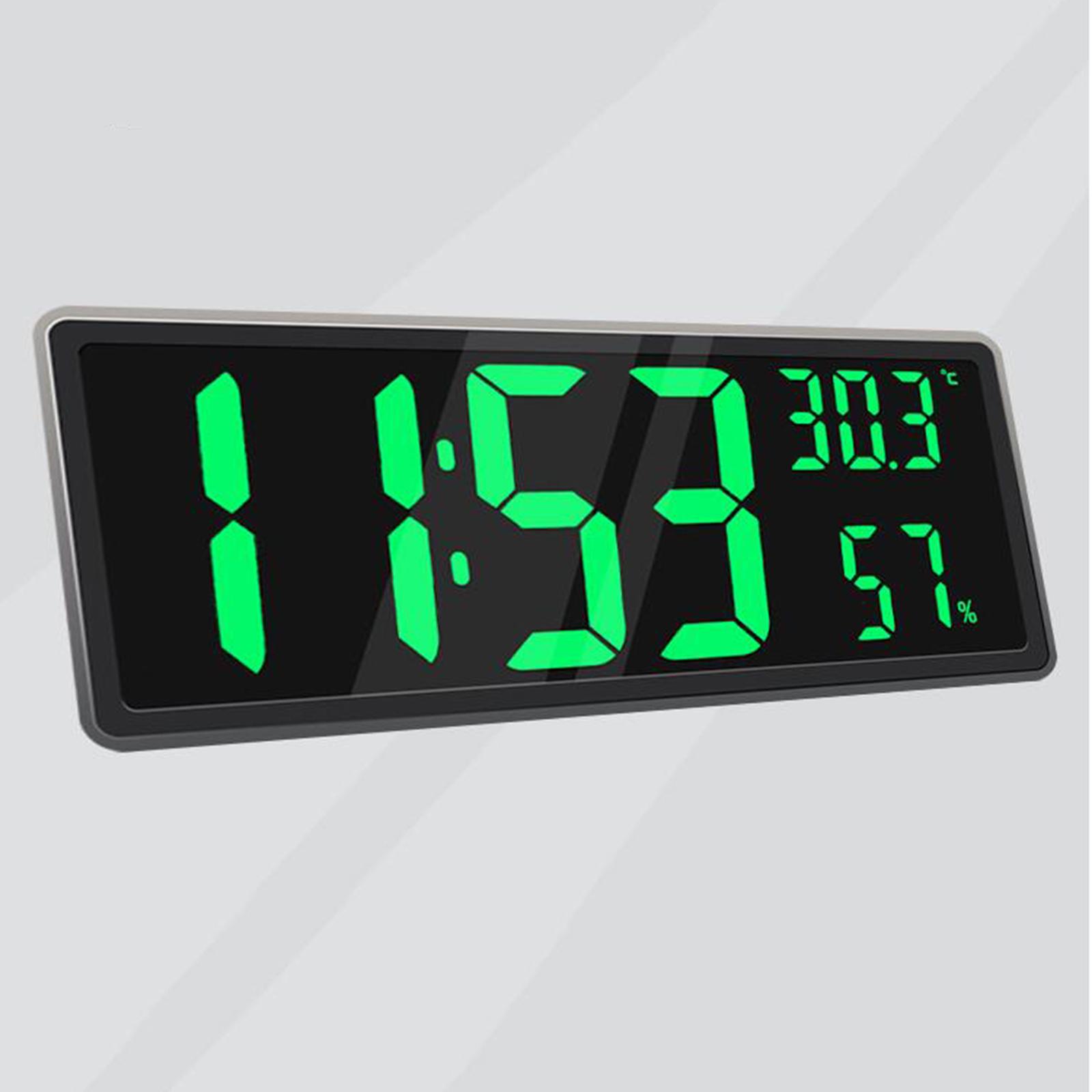 Horloge murale surdimensionnée grande affichage de la LED Température électronique