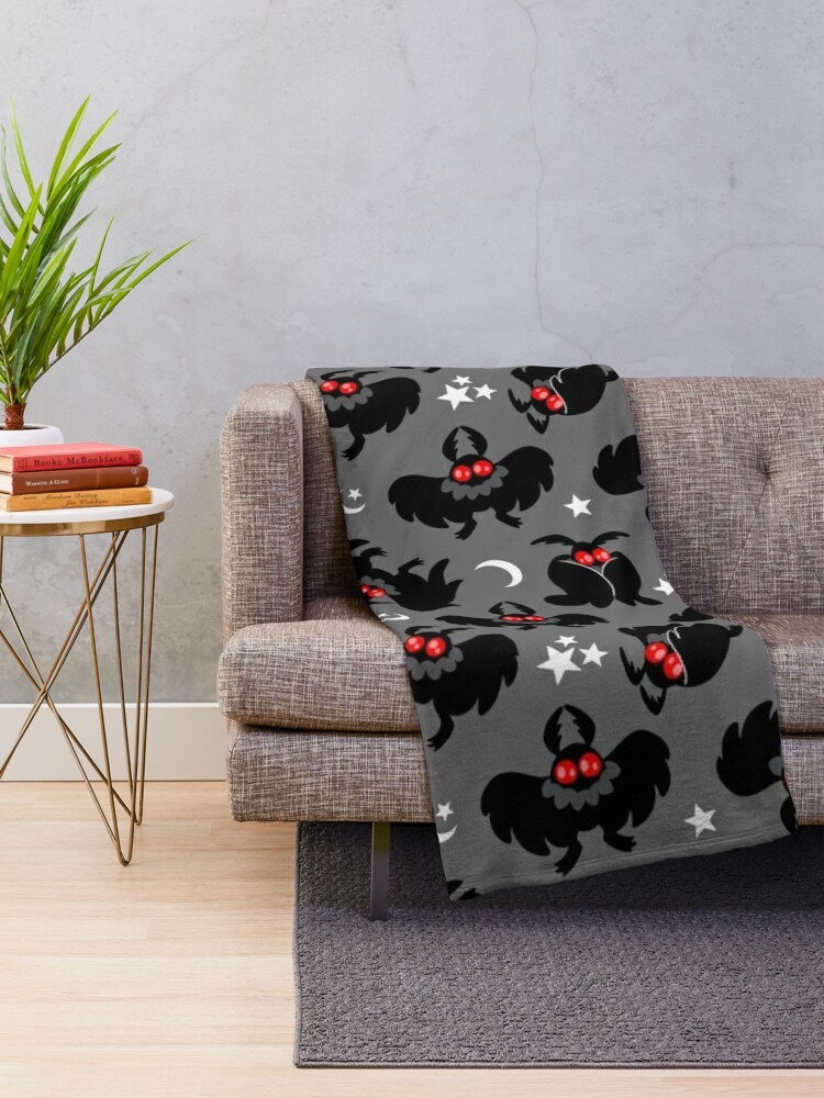 Cute Cryptids - Mothman Pattern Throw Blanket