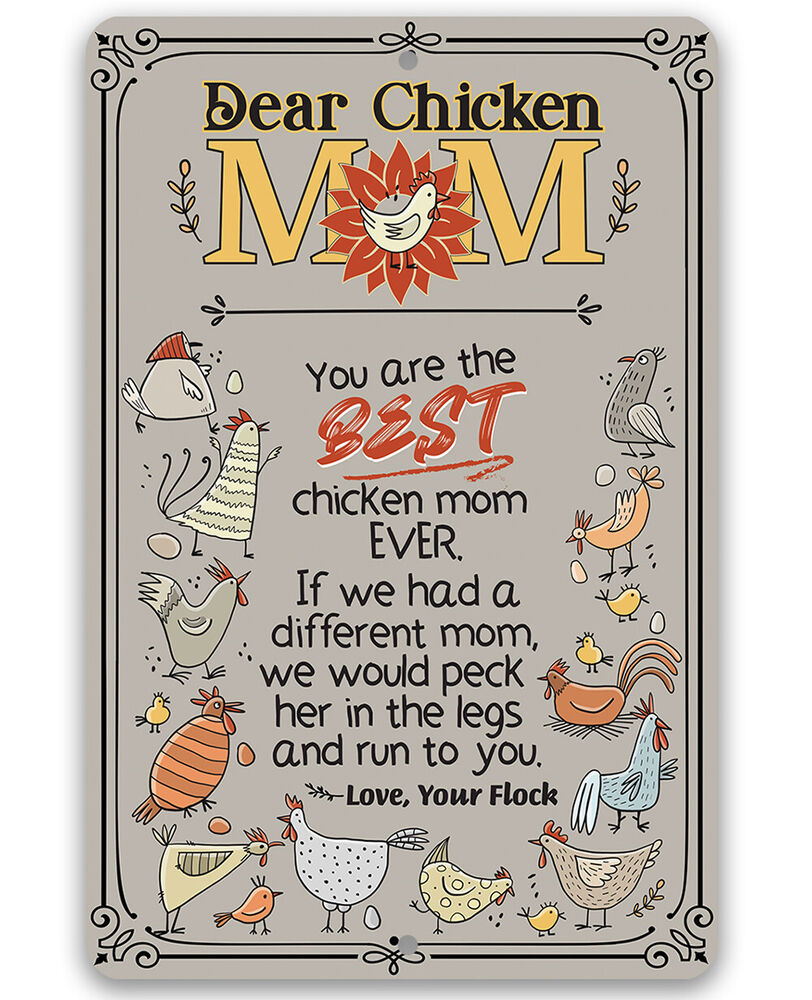 Chicken Coop Sign-Dear Chicken Mom-Funny Chicken Coop Sign-8 