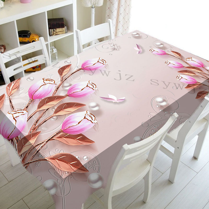 Luxury 3D intagliato floreale cucina cucina tovagliolo pavone a petto aperto tavolino rettangolare cover decorazioni la casa tappetino da picnic