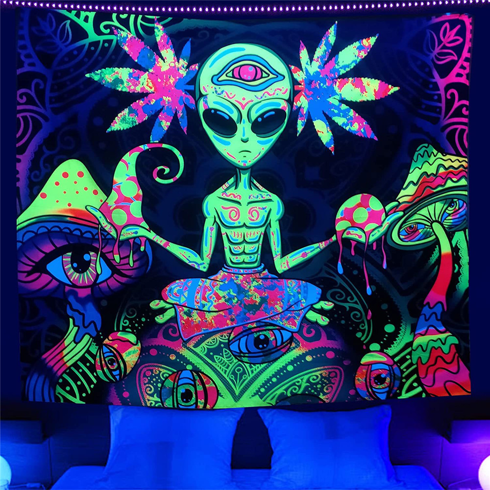 Колдовство абстрактное печатное гобелене эстетическое йога коврик одеял Хиппи декор психоделический инопланетный настенный висящий декор гобелен