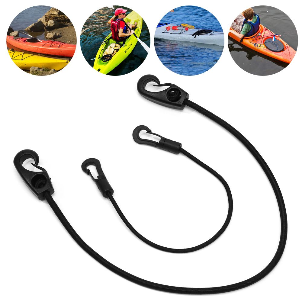 2 stijlen Outdoor Cano Accessories Surfing Koppeling Holder Kayak Bungee Tie Down touw Schokkoord Hook Visstaaf Lanyard