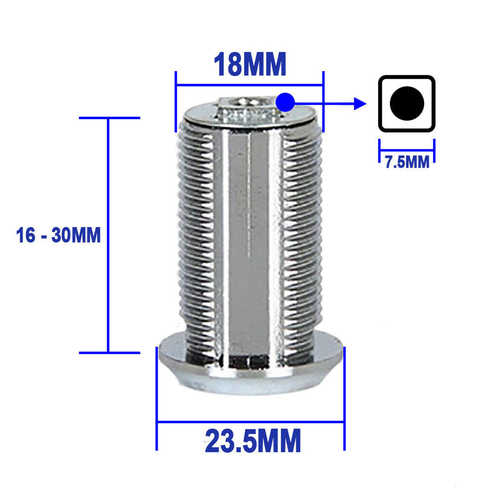 16/20/25/30 mm Türschloss -Aktenschrank Postbox -Schubladen Schrank Locker Sicherheitsmöbel Schließschublade DIY -Schrankwerkzeuge