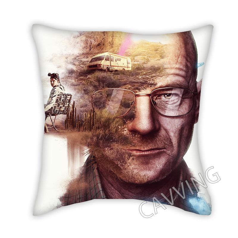 Breaking Bad 3D Printed Polyester Decorative Pillowcases Cover Square Zipper Pillow Case Fan Gifts Home Decor