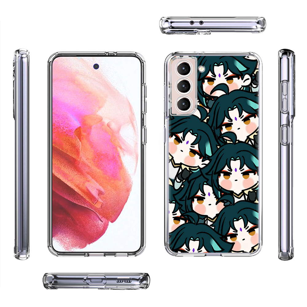 Samsung Galaxy S23 S22 S21 ULTRA S20 FE S10 5G S9 S8 PLUS S7 EDGE S7 EDGE TRANSPARENT CELL PHONE COVER COVER SOFTのGenshinインパクトケース
