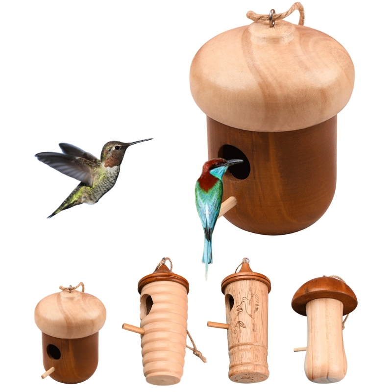 Hummingbirds Budgies Nest Cage Perch Perch Stand Nest Cage Hazelnuts Forme de champignon