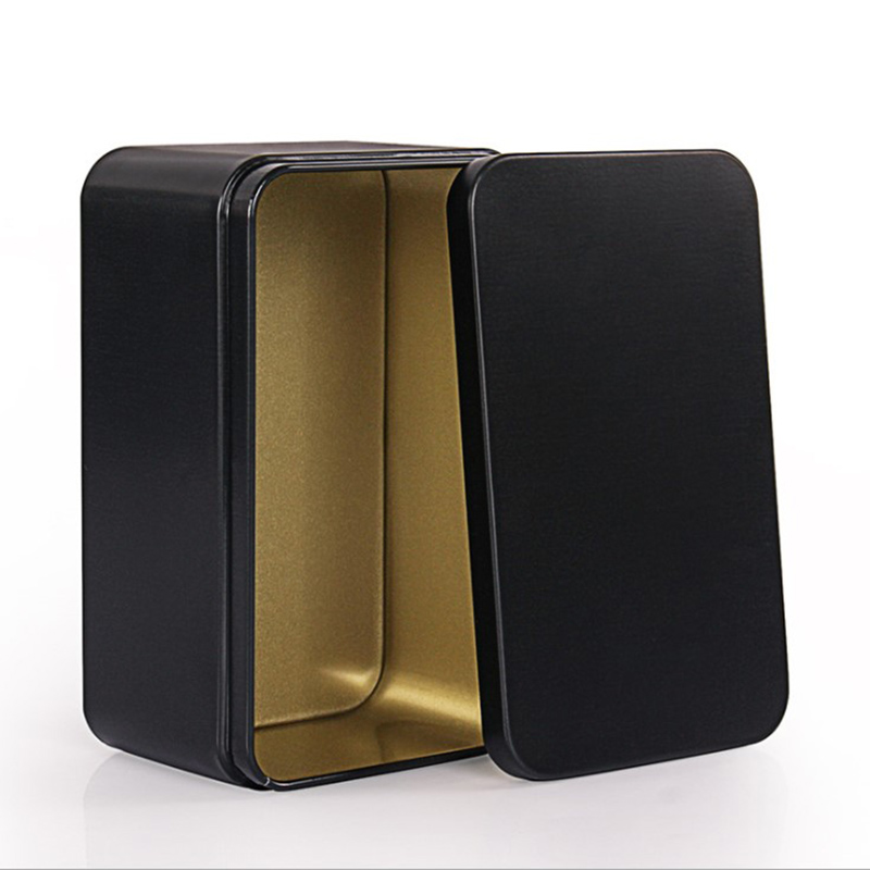 Simple Pure Color Tea Packaging Tinplate Box Dahongpao Green Tea Tin Tea Box Portable Snack Storage Mini Box