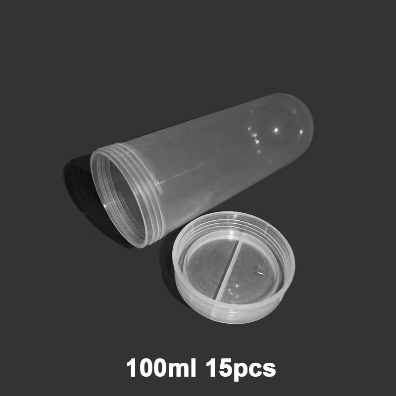 100 ml tube à échelle consommables expérimentaux bouteilles en plastique transparent jardin à la maison utilisation de laboratoires