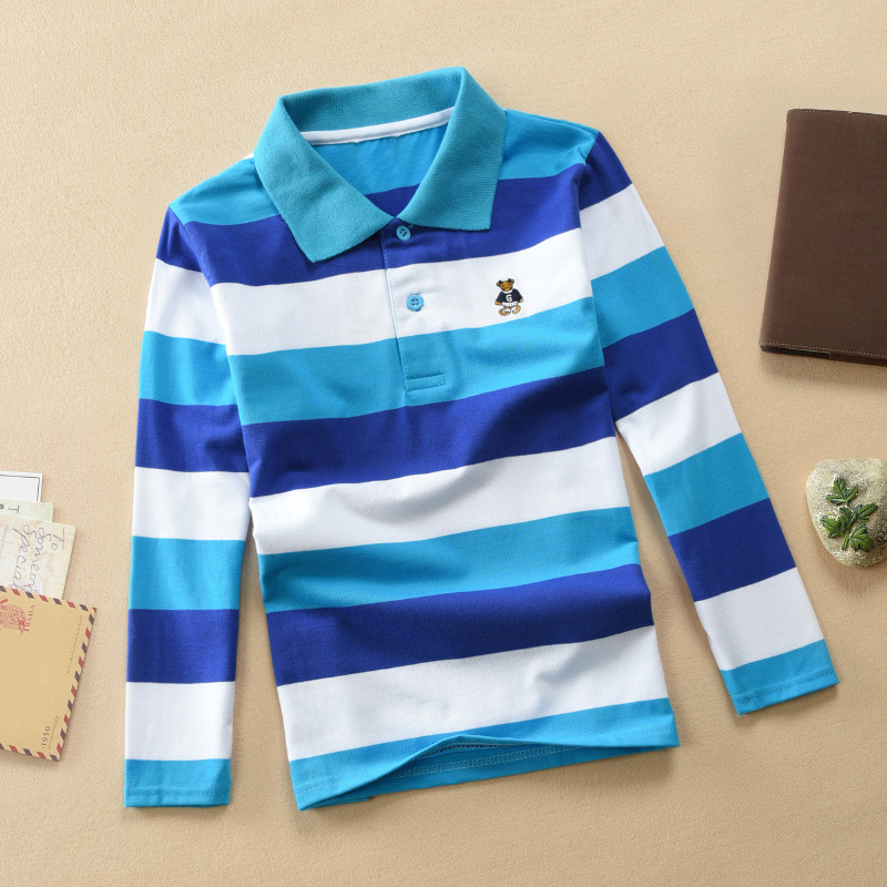 Designer Brand Kids Luxury Polo Shirt Teenage Boys Girls Clothes Kids Striped Polo Shirt Outfits 3-14T Spring Children T-shirts