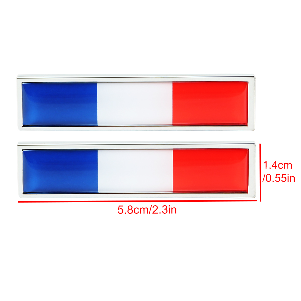 1 paar France National Flag Metal Car Stickers Auto Styling Motorfietsaccessoires Badge label EMBLOES CAR -stickers