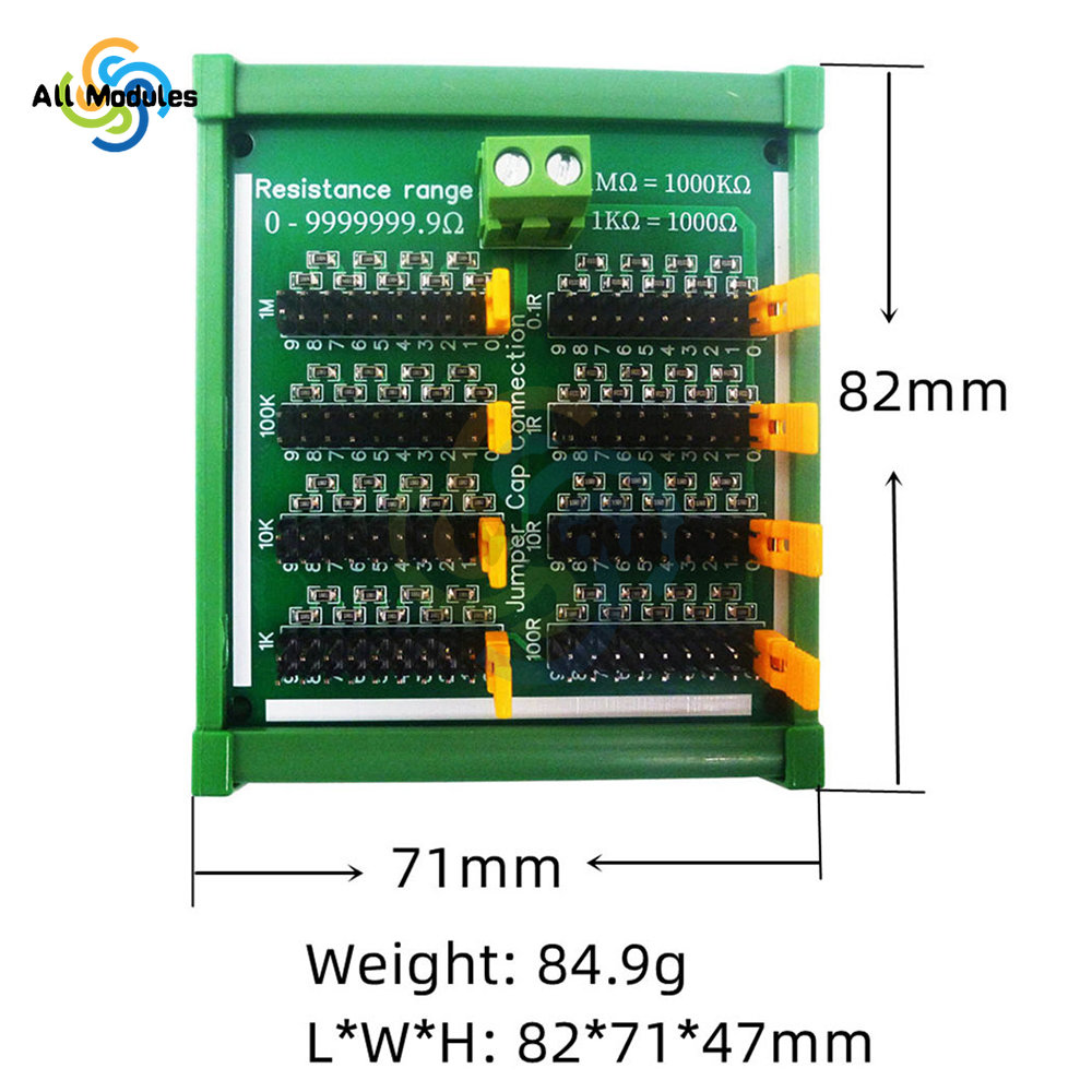 DNR1A07 0.1R - 9999999R Seven Decade Programmable Resistor Board adjustable resistor slide resistor Programmable potentiometer