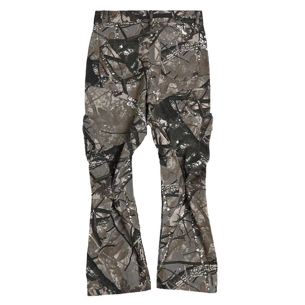 Pantalon masculin harajuku y2k grand camouflage de poche cordonnage à crampons pantalon cargo droit lâche hip-hop décontracté pantalon de gros plan unisexe surdimensionné J240409